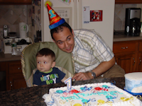 Ryan & Chris at Ryan's first birthday